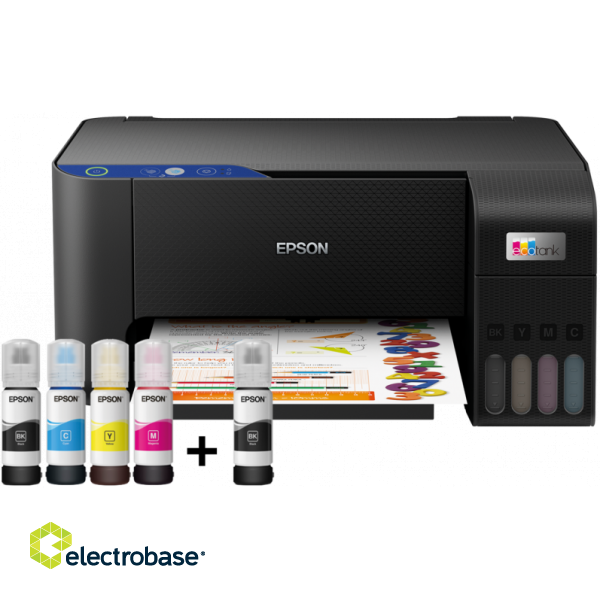 Epson EcoTank L3211 Printer Inkjet Colour MFP A4 33 ppm USB paveikslėlis 2