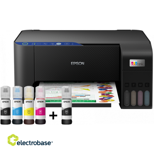 Epson EcoTank L3251 Printer Inkjet Colour MFP A4 33 ppm Wi-Fi USB paveikslėlis 2