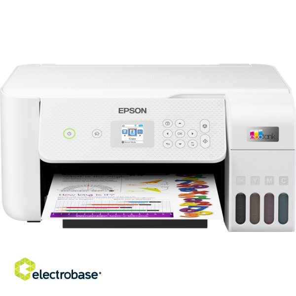 Printer Epson EcoTank L3266 A4, Color, MFP, WiFi paveikslėlis 1