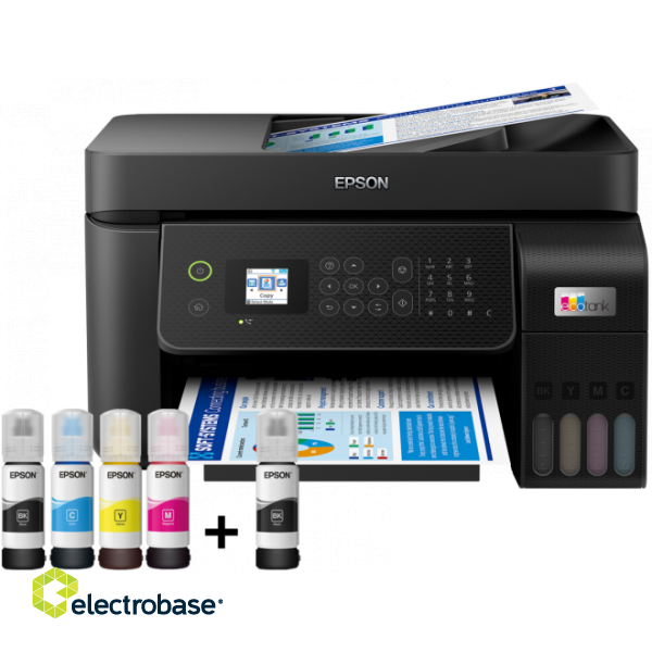 Printer Epson EcoTank L5290 A4, Color, MFP, ADF, WiFi paveikslėlis 2