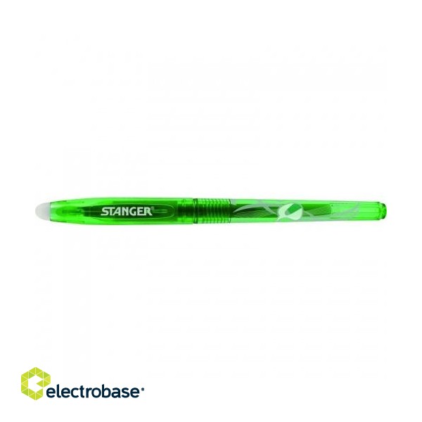STANGER Eraser Gel Pen 0.7 mm, green, Box 12 pcs. 18000300078 image 1