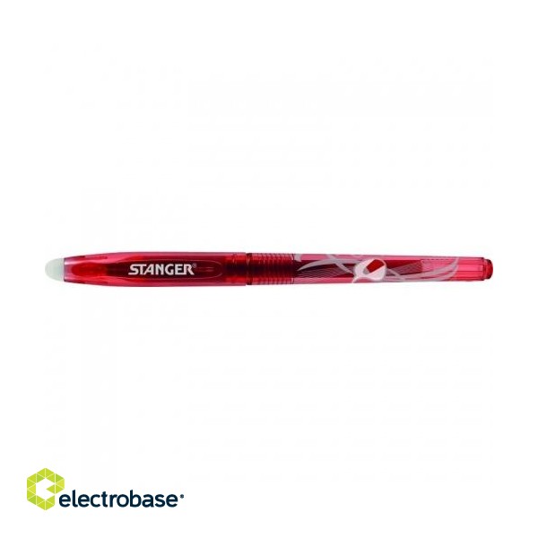 STANGER Eraser Gel Pen 0.7 mm, red, Box 12 pcs. 18000300072 image 2