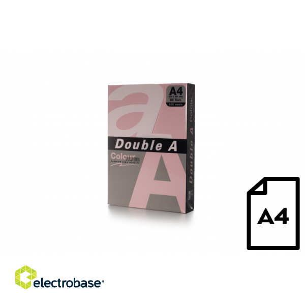 Colour paper Double A, 80g, A4, 500 sheets, Pink фото 3