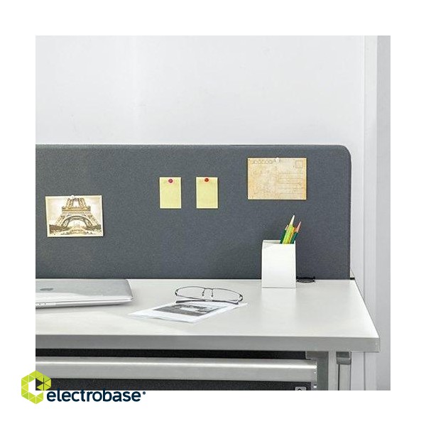 Up up acoustic desktop privacy panel with felt filling, gray (1200x600mm) фото 9