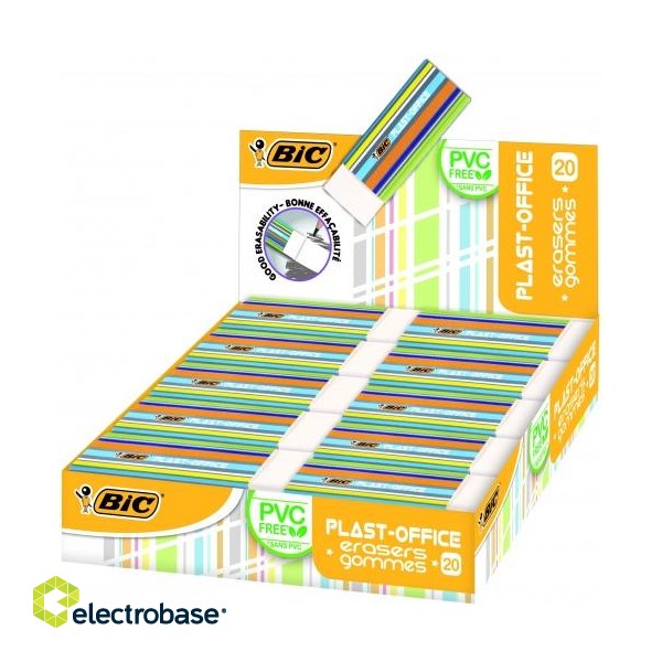 BIC Eraser PLASTOFFICE, Box 20 pcs. 388529