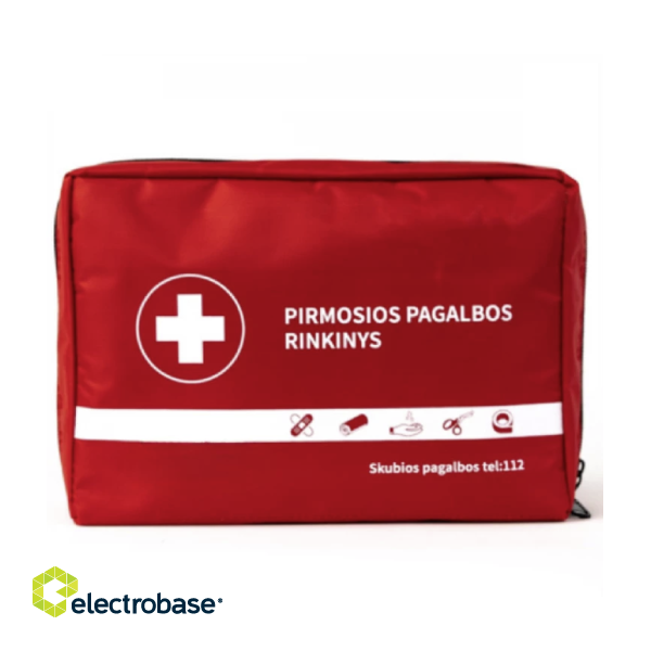 Updated 2023 Car First Aid Kit (red/black) image 1