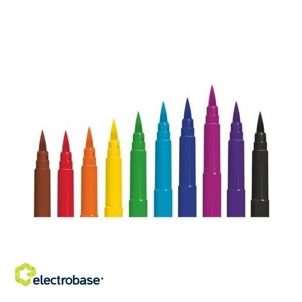 Colorino Kids Brush markers 10 colours image 2