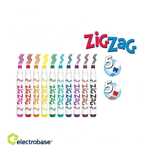 Colorino Kids Zig Zag multiple stroke markers 10 colours image 2