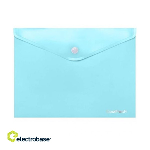 Coolpack document envelope with button PP, A4, pastel blue