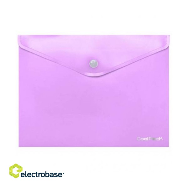 Coolpack document envelope with button PP, A4, pastel purple
