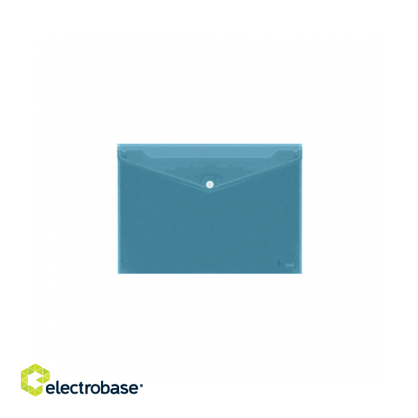 Envelope with print Forpus, A4, plastic, blue transparent