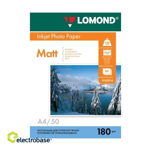 Lomond Photo Inkjet Paper Matte 180 g/m2 A4, 50 sheets image 1
