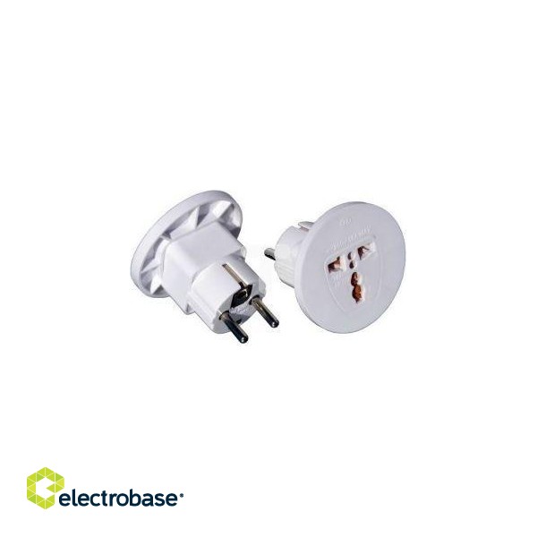 Transition AC/AC UK/USA/IT socket - EURO plug with earthing