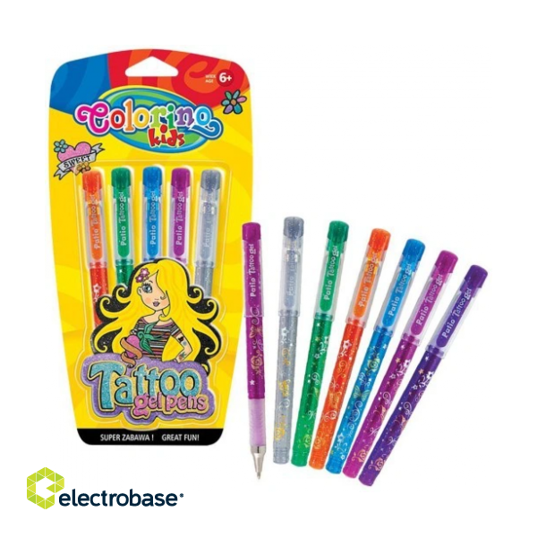 Colorino Kids Gel Tattoo 5 colours blister image 2