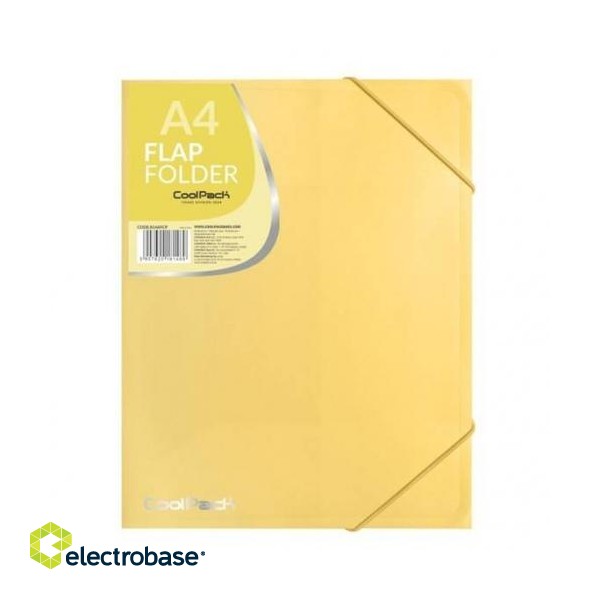 Coolpack flap folder PP, A4, pastel yellow