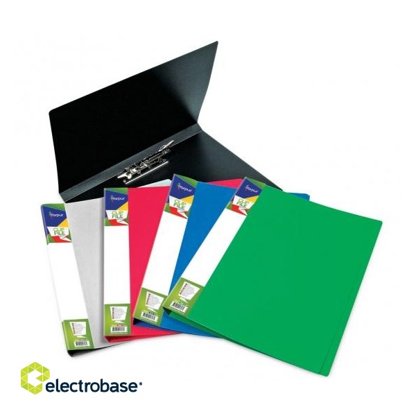 Folder with clip Forpus Premier, A4, plastic, black