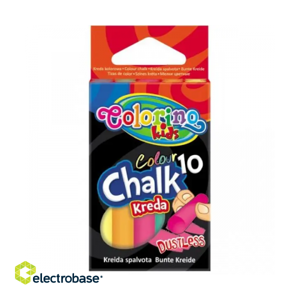 Colorino Kids Dustless chalk coloured 10 pcs