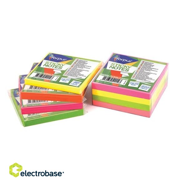 Sticky notes Forpus, Neon, 75x75mm, Green (1x80) image 2