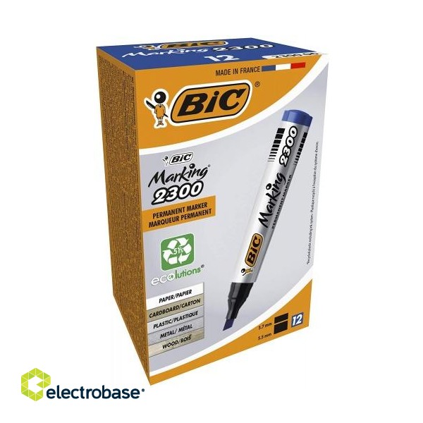 BIC permanent MARKER ECO 2300 4-5 mm, blue, Box 12 pcs. 300065