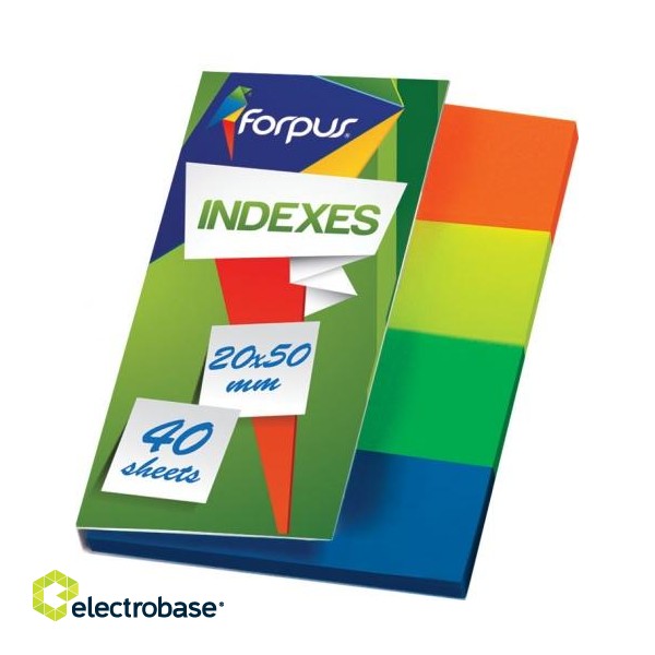 Index Forpus, 20x50mm, Assorti, Plastic (4x40)  0718-102