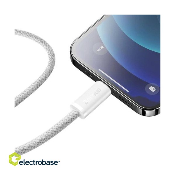 Baseus Dynamic Series Fast Charging Data Cable Type-C to apple lightning  20W 1m White фото 7