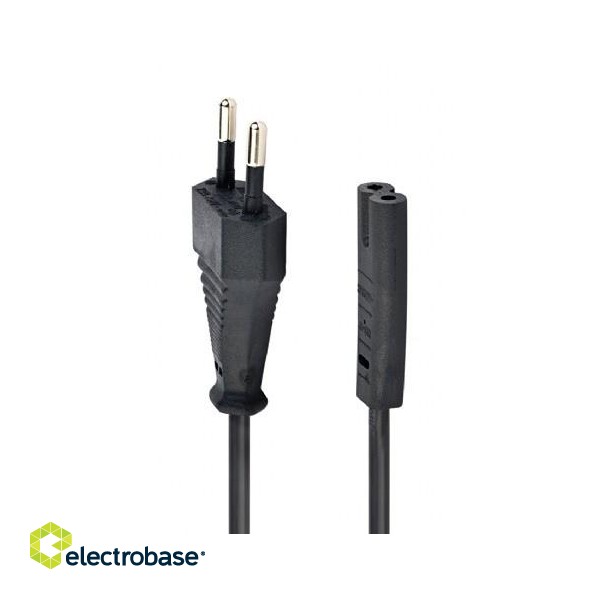 Gembird PC-184/2 Power cable, EU Power plug, 1.8m, Black image 1