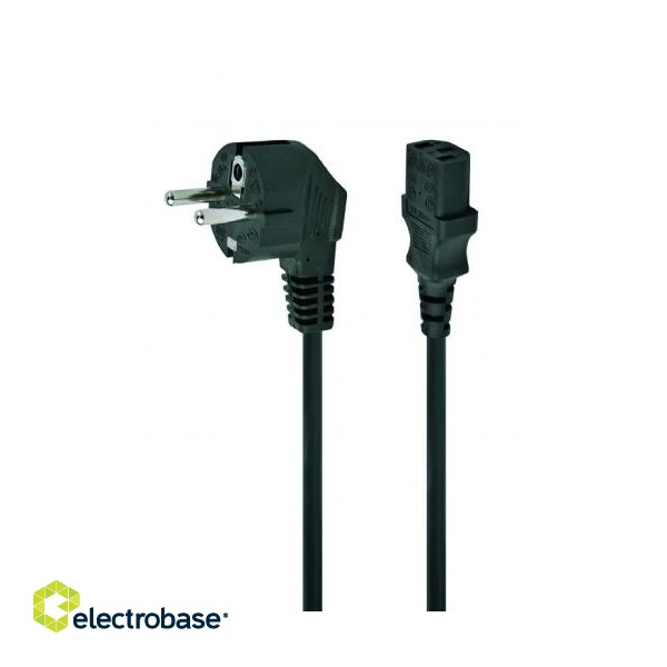 Gembird PC-186 Power cable, Input EU Power plug - Output C13, 1.8m, Black paveikslėlis 1
