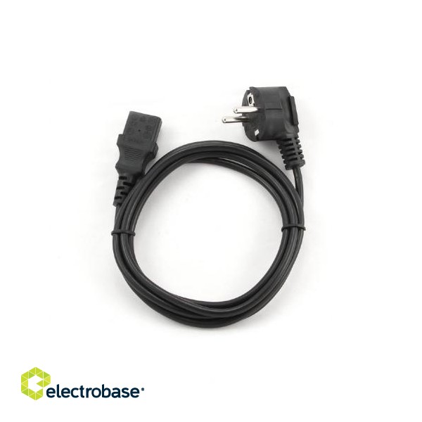 Gembird PC-186 Power cable, Input EU Power plug - Output C13, 1.8m, Black image 2