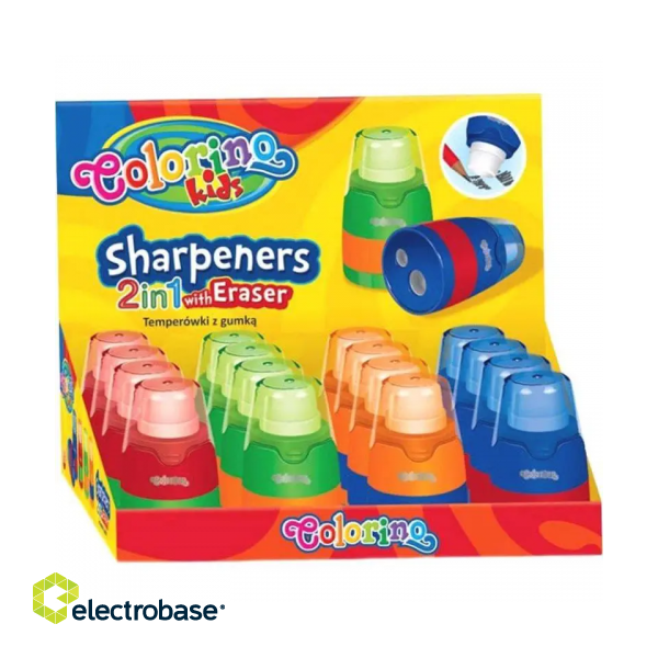 Colorino Sharpeners with eraser  2in1 фото 1