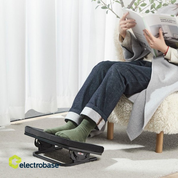 Maclean MC-460 Ergonomic Footrest Leg Foot Rest Infinitely Adjustable Angle Under Desk Removable Cushion Cushioned image 5