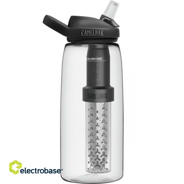 Bottle with filter CamelBak eddy+ 1L, filtered by LifeStraw, Clear image 3