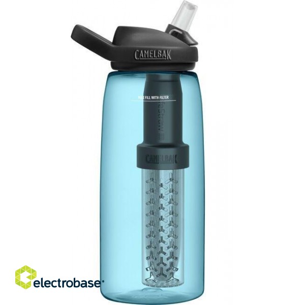 Bottle with filter CamelBak eddy+ 1L, filtered by LifeStraw, True Blue image 3