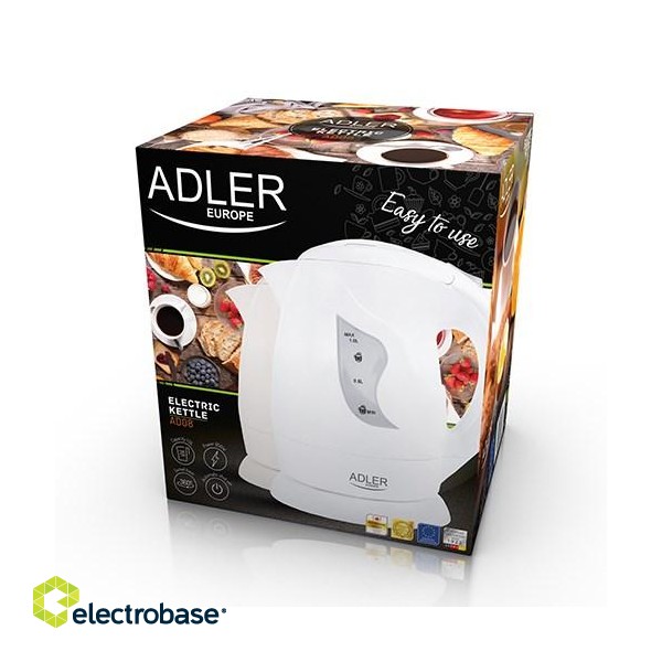 Adler AD 08b electric kettle 1 L Beige 850 W paveikslėlis 6