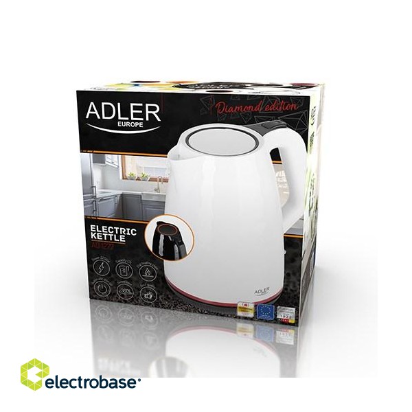 Adler AD 1277 B electric kettle 1.7 L 2200 W Black фото 5