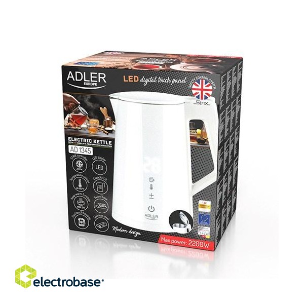 ADLER AD 1345W ELECTRIC KETTLE WHITE фото 4