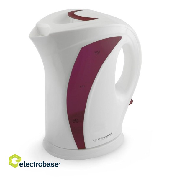 Esperanza EKK018R Electric kettle 1.7 L, White / Red image 1