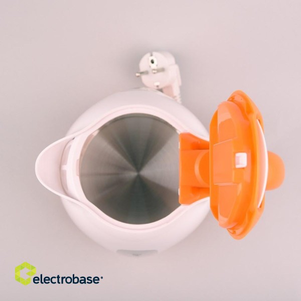 Feel-Maestro MR012 orange electric kettle 1 L 1100 W Orange, White image 3