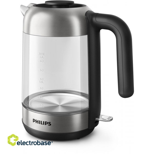 Philips 5000 series HD9339/80 electric kettle 1.7 L 2200 W Black, Stainless steel, Transparent image 2