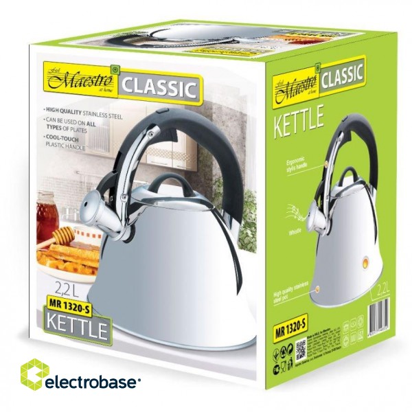 Non-electric kettle Maestro MR-1320-S Silver 2,2 L фото 2