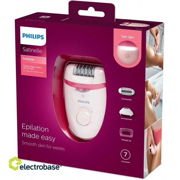 Philips Satinelle Essential With opti-light Corded compact epilator paveikslėlis 2