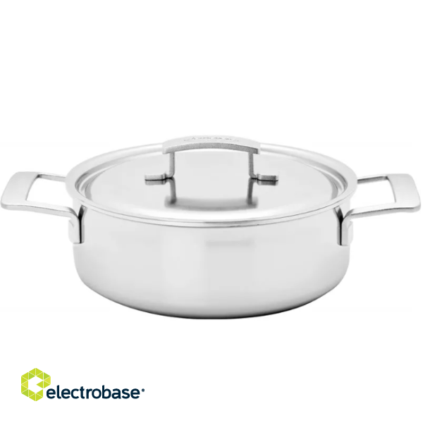 Deep frying pan with 2 handles and lid DEMEYERE Industry 5 40850-879-0 - 24 CM image 1