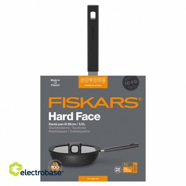 FISKARS CHEF'S FRYING PAN 28 cm WITH LID HARD FACE image 3