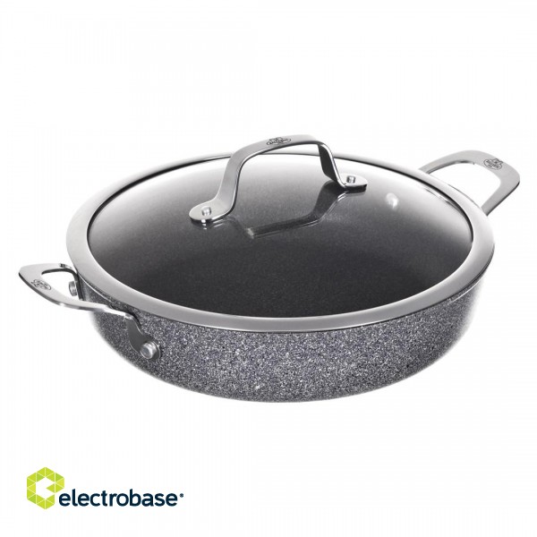 Induction deep frying pan with 2 handles BALLARINI Salina Granitium 24 cm 75002-811-0 image 1