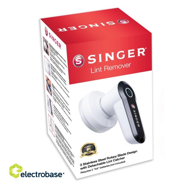 SINGER 220015002 fabric shaver Black, White Stainless steel фото 4