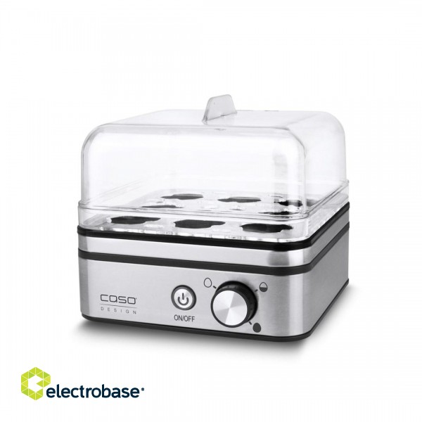 Caso E9 egg cooker 8 egg(s) 400 W Stainless steel, Transparent фото 1