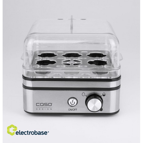 Caso E9 egg cooker 8 egg(s) 400 W Stainless steel, Transparent image 2