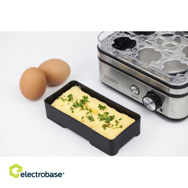Caso E9 egg cooker 8 egg(s) 400 W Stainless steel, Transparent image 6
