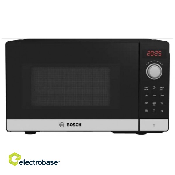 Bosch Serie 2 FEL023MS2 microwave Countertop Solo microwave 20 L 800 W Black, Stainless steel image 1