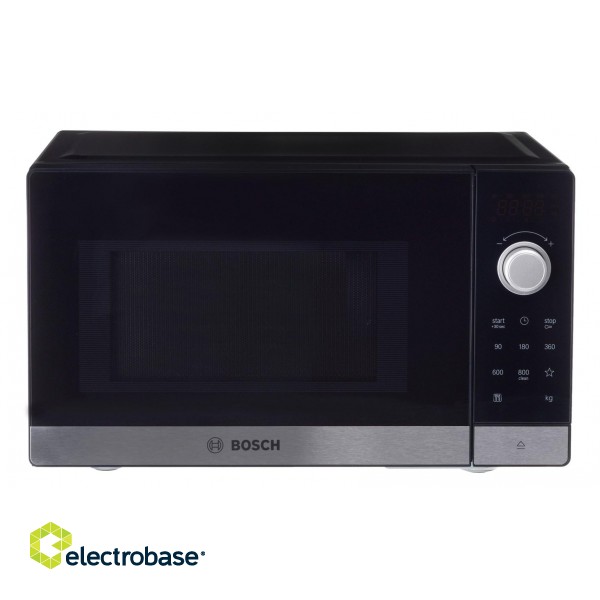 Bosch Serie 2 FFL023MS2 microwave Countertop Solo microwave 20 L 800 W Black, Stainless steel paveikslėlis 4