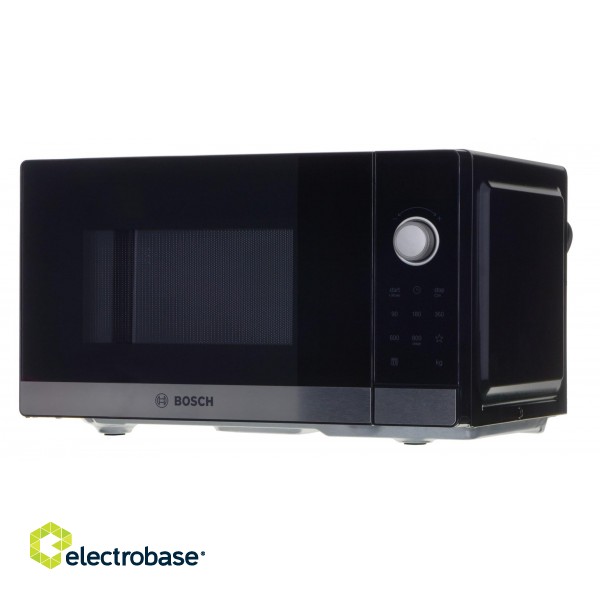 Bosch Serie 2 FFL023MS2 microwave Countertop Solo microwave 20 L 800 W Black, Stainless steel paveikslėlis 5
